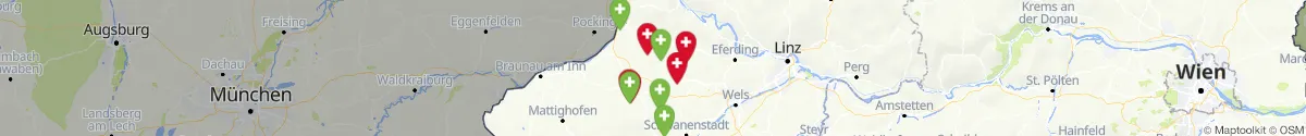 Kartenansicht für Apotheken-Notdienste in der Nähe von Riedau (Schärding, Oberösterreich)